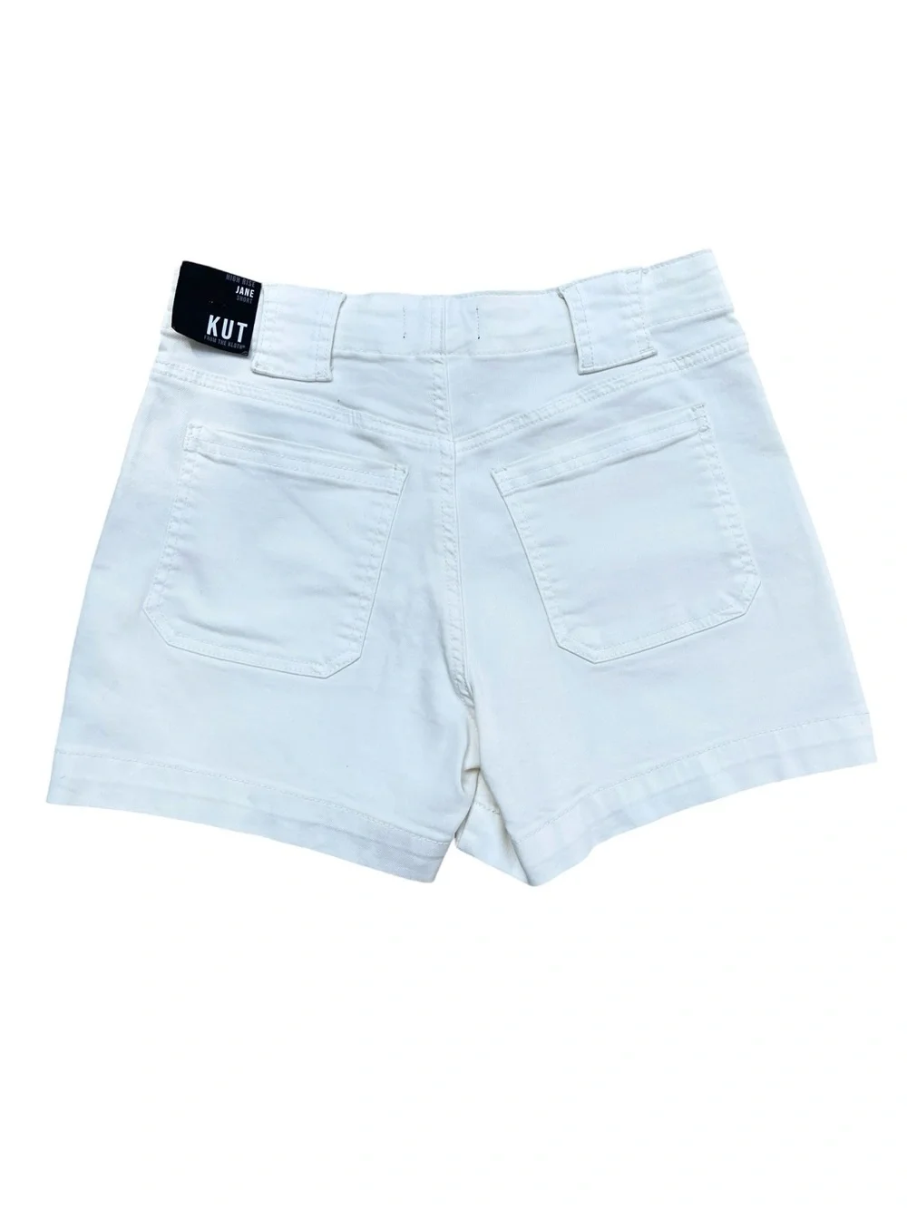 KUT From The Kloth Jane White High Rise Shorts Size 0 NWT